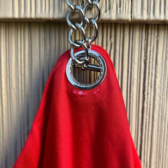 Ralph Lauren Black Label Red Chain Halter Dress Size 6 - Picture 7 of 12